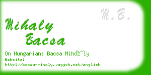 mihaly bacsa business card